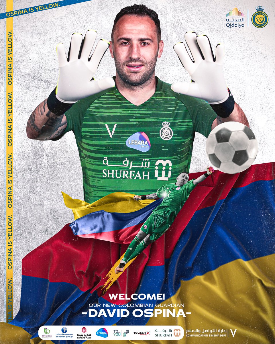 Our Guardian Is Here 🧤
Welcome <a href="/D_Ospina1/">David Ospina</a> 🤩

#OspinaIsYellow 💛