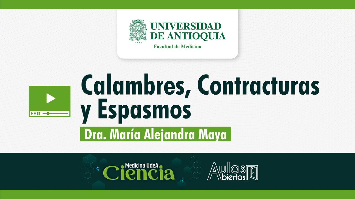 MedUdeACiencia's tweet photo. #AulasAbiertasUdeA | Calambres, Contracturas y Espasmos
⬇️Accede al video🎥 para conocer más: https://t.co/gzD5Iwx4mB
#Calambres #Espasmos #MedicinaFísica #AulasAbiertas https://t.co/3yUtdR6pna