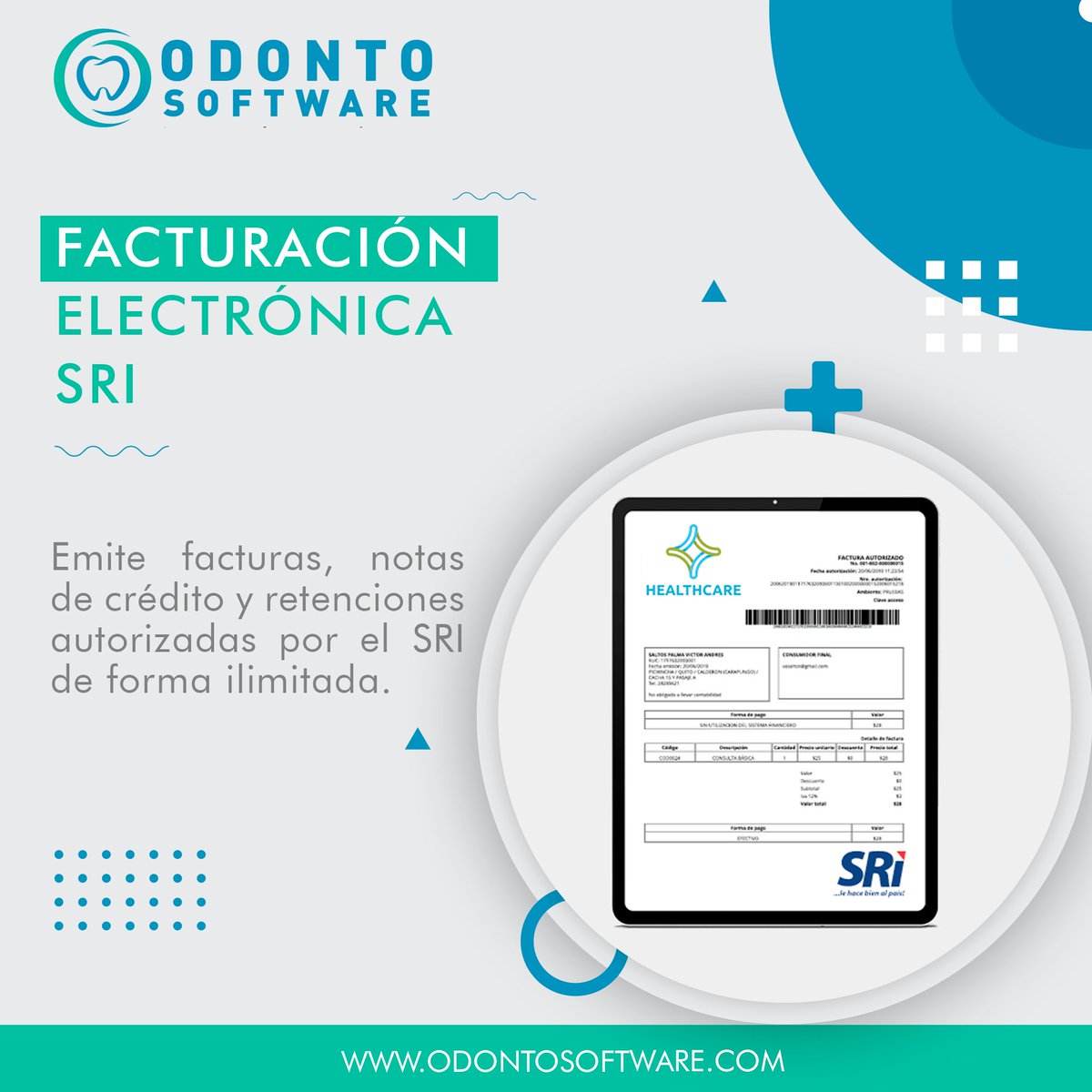 odonto_software's tweet photo. ⚠️Según resolución NAC-DGERCGC 22-00000024, emitida el 27 de mayo, por el Servicio de Rentas Internas (#SRI), se establece que, a partir del 29 de noviembre de 2022, todos los contribuyentes deben emitir documentos electrónicos, solo será opcional para los negocios populares.⚠️ https://t.co/XGQGNzB3QC