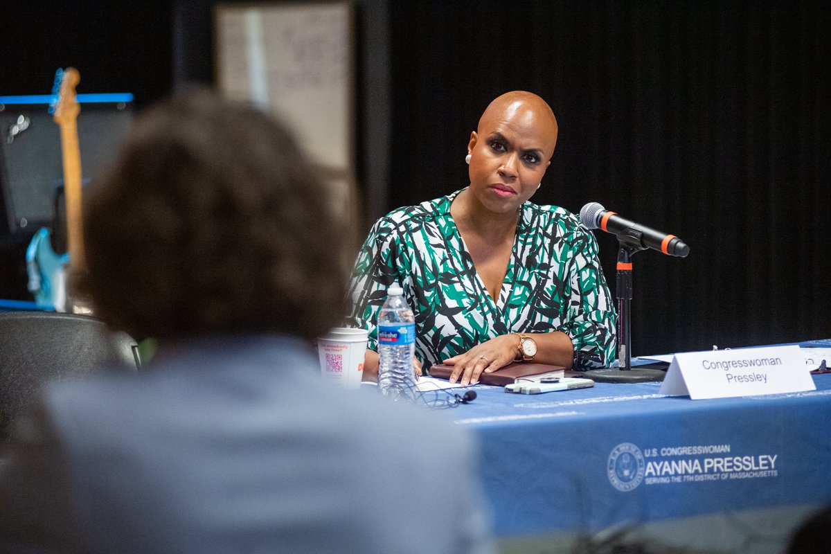 RepPressley's tweet photo. Today we held a historic convening on the food insecurity crisis as part of the @WhiteHouse's upcoming conference on hunger.

Discussions like these are critical to informing our federal response &amp; I'm grateful to @projectbread &amp; our local leaders for making today a huge success. https://t.co/eycVzIbefJ