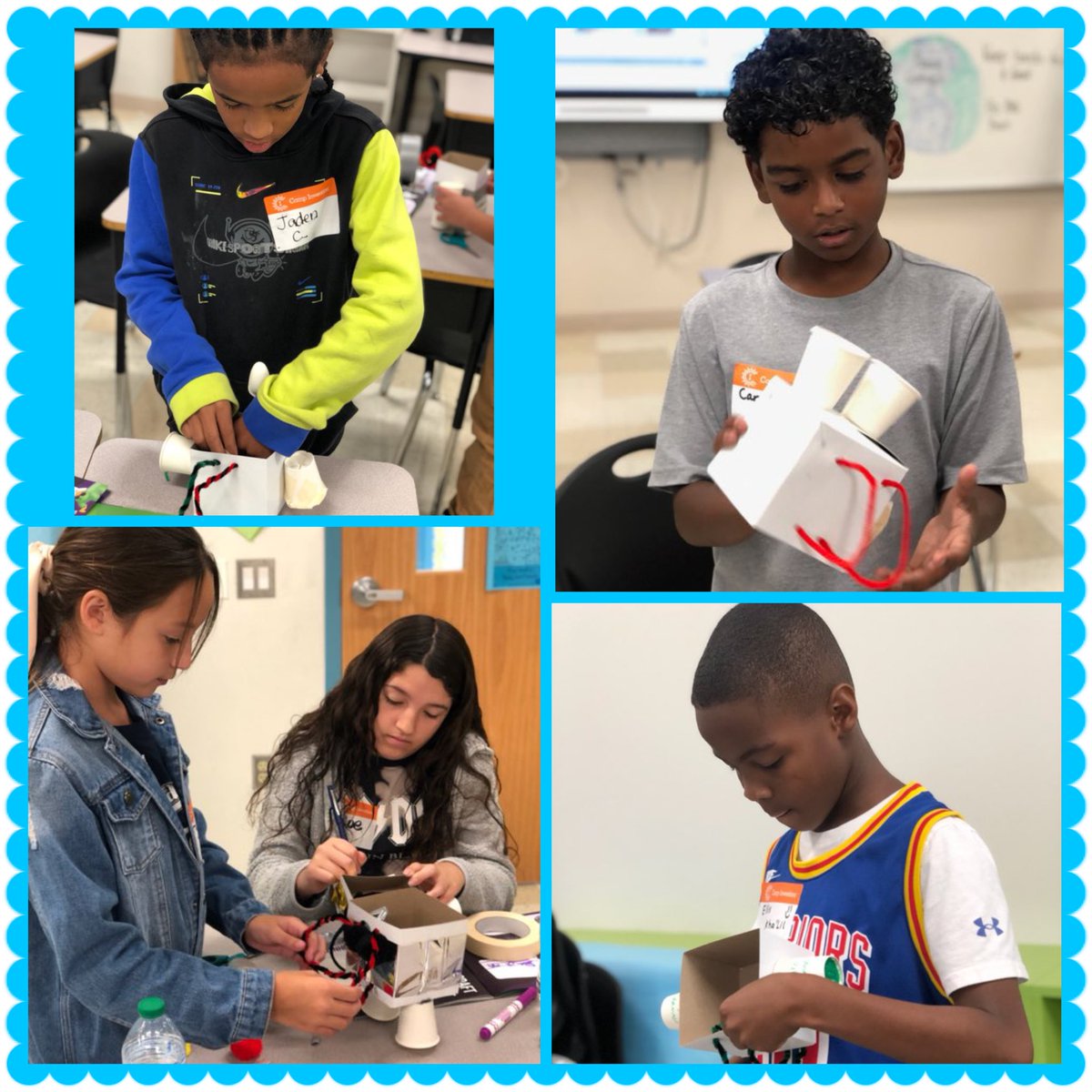 KimEllis23's tweet photo. 👩🏻‍🔬 🧪 Students enjoying some STEM learning with @EricaGamez10 at #CampInvention today! #SummerLearning @CCISD https://t.co/8S3sxwj8qB