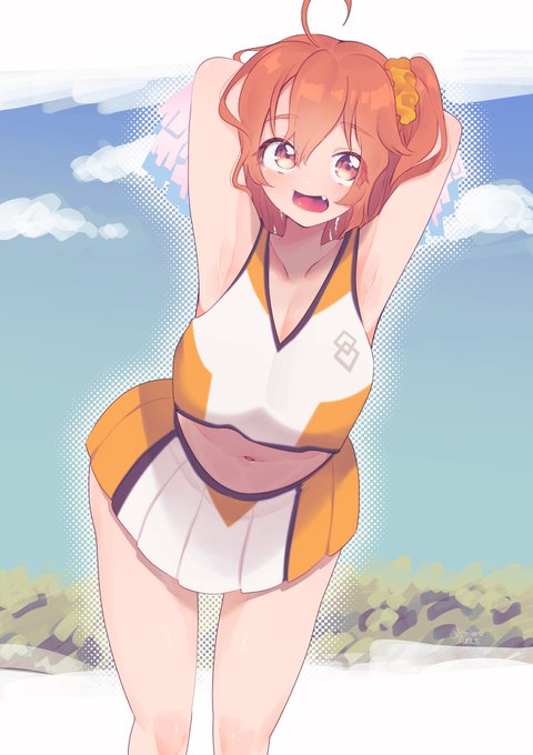 チアなぐだ♀に応援されたい……(脇を塗りたかっただけの絵) 