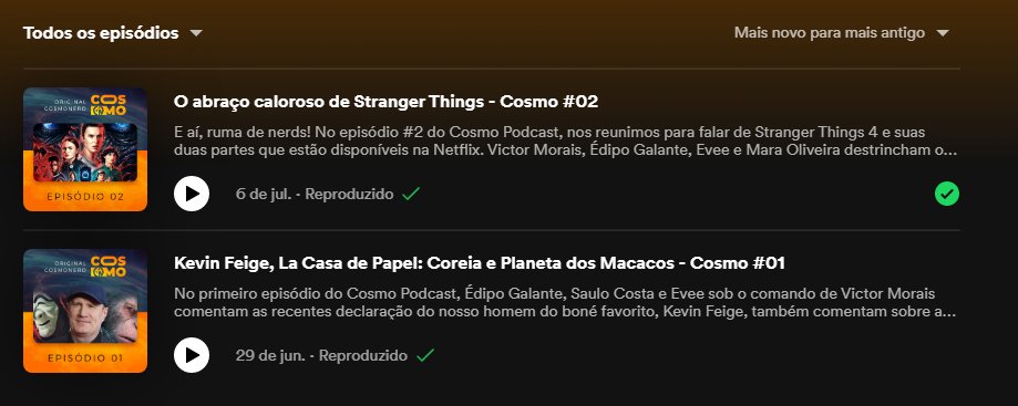 Lembrando que já tem 2 episódios do nosso #CosmoPodcast disponíveis no Spotify, Amazon Music, Google Podcast e demais agregadores. open.spotify.com/episode/4CUClx…