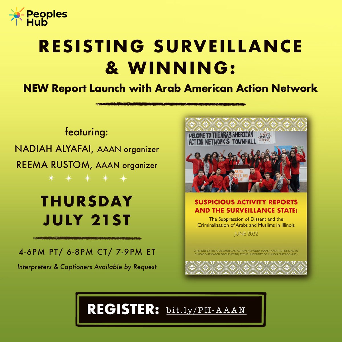 aaanmarkaz's tweet photo. #EidAdhaMubarak, more of AAAN in the News, and Online Event: Resisting Surveillance &amp; Winning with @PeoplesHub_org and AAAN's Nadiah Alyafai &amp; Reema Rustom.

Read our newsletter here: https://t.co/f6D58wBmnv

#StopSARs #EndRacialProfiling #Arabs4BlackLiberation https://t.co/S1l7yiaH5G