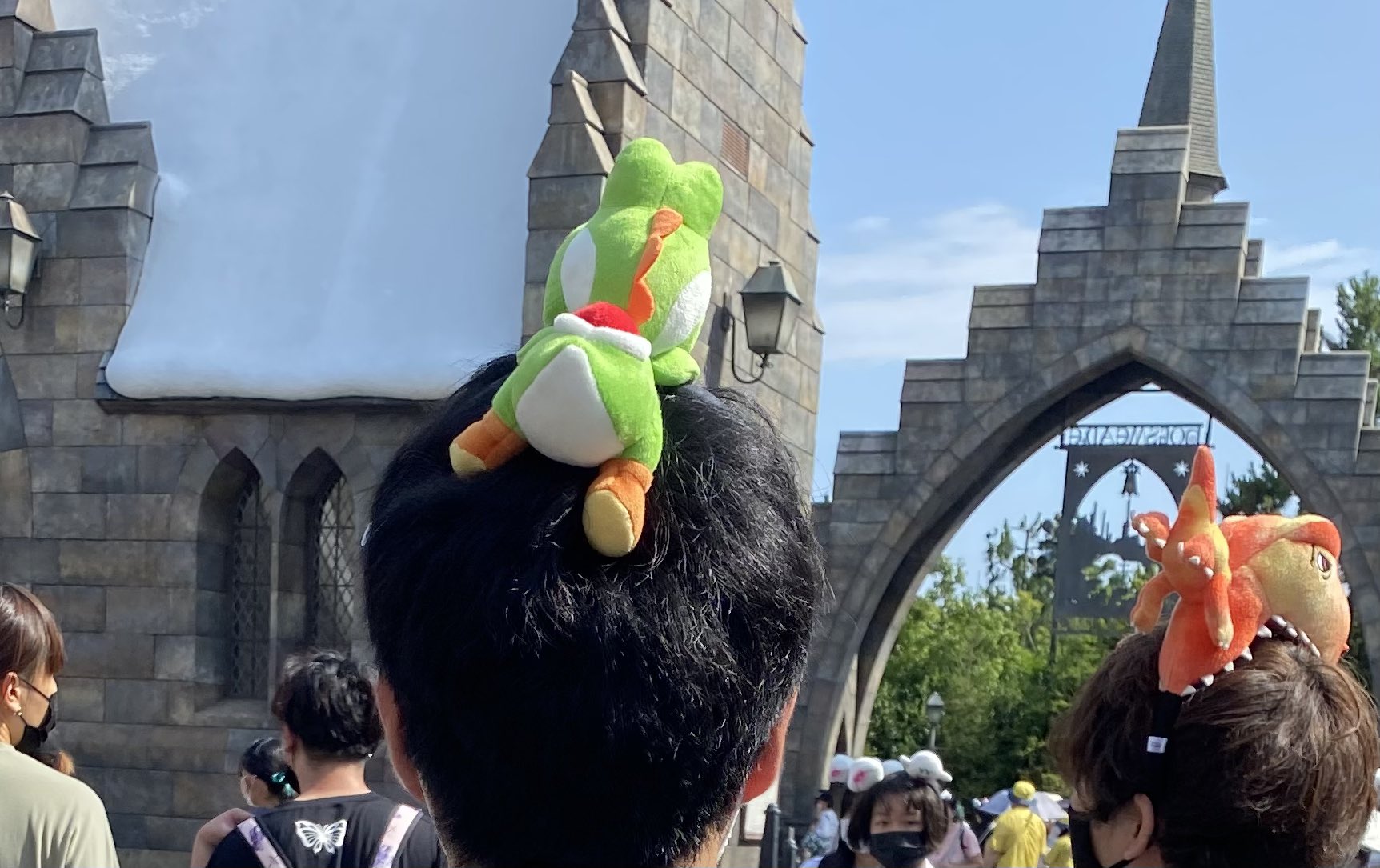 USJ   スター　ポップコーンバケツ ➕ ヨッシーカチューシャ USJ 任天堂 スーパーマリオ ぬいぐるみ付きカチューシャ