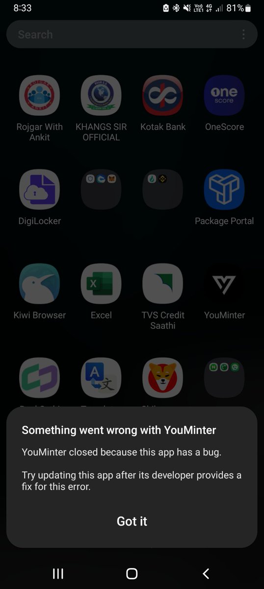 ZZargaam's tweet image. Please fix this bug 
@youminter 
#fix_bug 
#youminter
#team_youminter