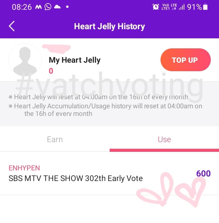VATCHJellyheart's tweet photo. Goal wasn't reached but still here is the proof of 800❤️🍮 for #ENHYPEN 😊 Congratulations 🎉💐

#VATCHvotingproofs https://t.co/GixCj6MM1d
