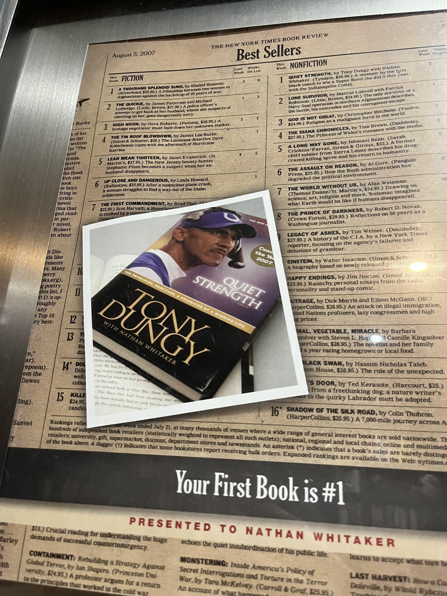 Tony Dungy on X: This has been so gratifying. Big thank you to  @NathanWhitaker for convincing me to join him on this project. So many  people have said this book has helped