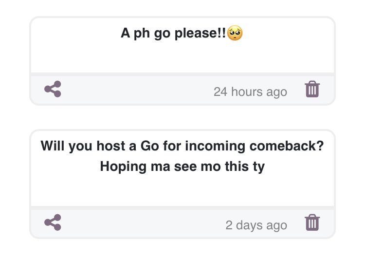 ot10cart's tweet photo. hii!! I kinda want mag host huhu but still thinking pa >< https://t.co/E6bh3IHpo5