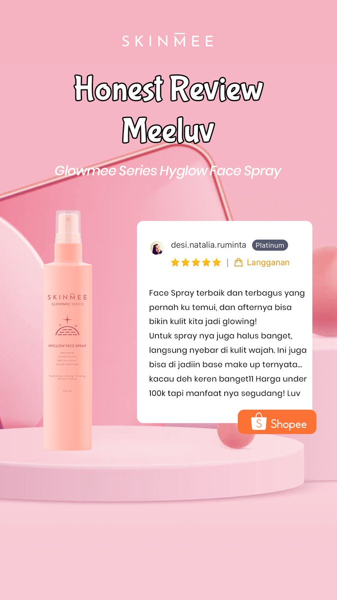 OfficialSkinmee's tweet photo. Yang mau glowing tapi mau nya instant, Yukkk segera merapat MeeLuv 🤩! Nih kudu wajib cobain Glowmee Face Spray nya skinmee, sekali pake langsung keliatan glowing nya 🤩🤩!
#skinmee #facespray #GLOWINGSKIN https://t.co/xRJjSEexo9
