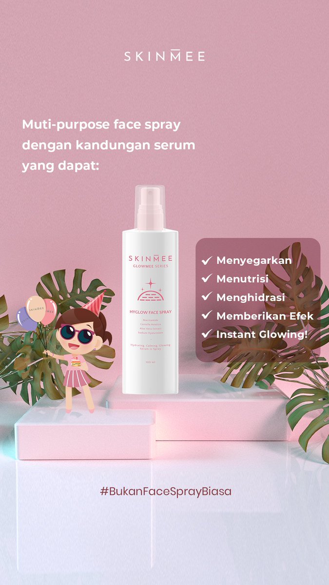 OfficialSkinmee's tweet photo. Yang mau glowing tapi mau nya instant, Yukkk segera merapat MeeLuv 🤩! Nih kudu wajib cobain Glowmee Face Spray nya skinmee, sekali pake langsung keliatan glowing nya 🤩🤩!
#skinmee #facespray #GLOWINGSKIN https://t.co/xRJjSEexo9