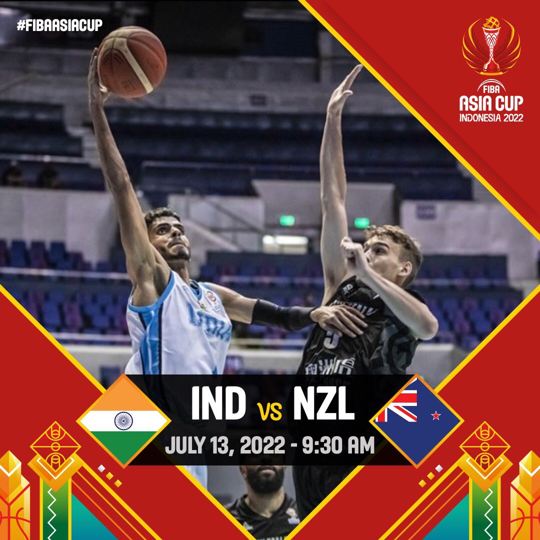 India 🇮🇳 Vs New Zealand 🇳🇿 

FIBA Asia Cup 2022 🏀

Wednesday, 13 July 2022 at 9:30 AM IST

Catch the live action on Courtside 1891 app

Let’s Go Indian 🇮🇳 Cagers

#FIBAAsiaCup