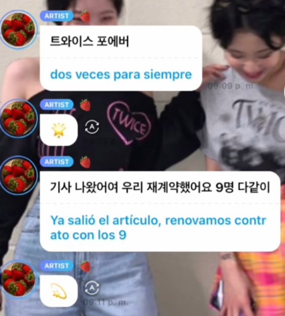 naysmil's tweet photo. It's final!! twice renewed contract! I'm the happiest / es definitivo, twice renovó contrato, soy la más feliz!! #twice #Happiness https://t.co/lL3Y02dufy