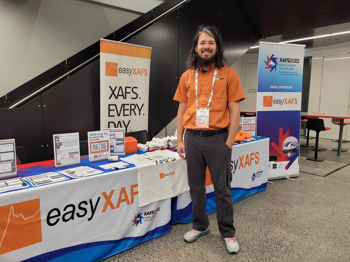 The XAFS2022 #XAFS2022 conference is off to a great start!  Come and see us at the equipment show -- you might even get a free easyXAFS T-shirt!   
And, if you aren't in Sydney this week, see easyxafs.com for more info.