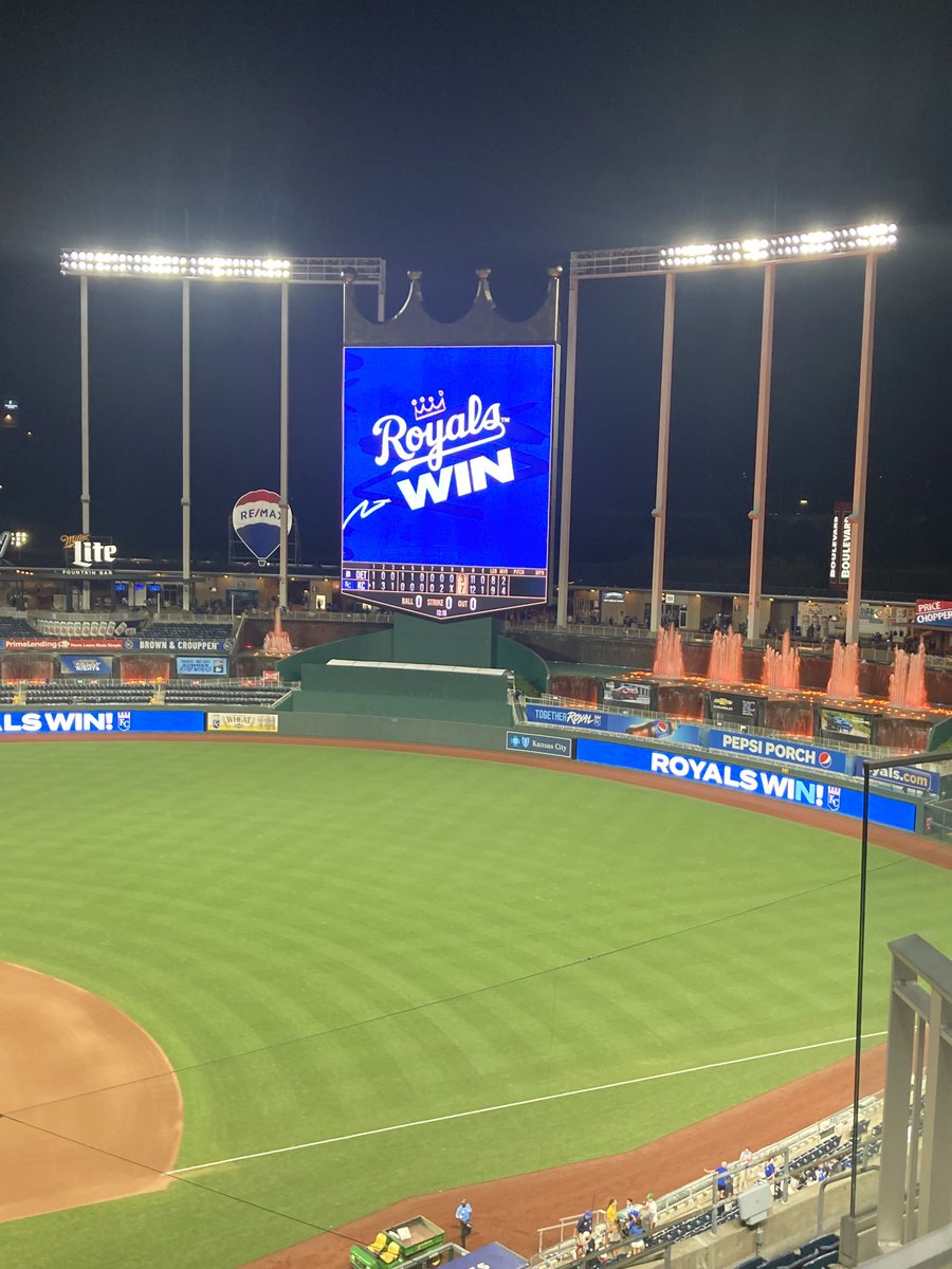 CoachBarbier's tweet photo. I got to watch the Royals win twice today- In person at the K.  Pretty good day! https://t.co/WKfTh2ia1k