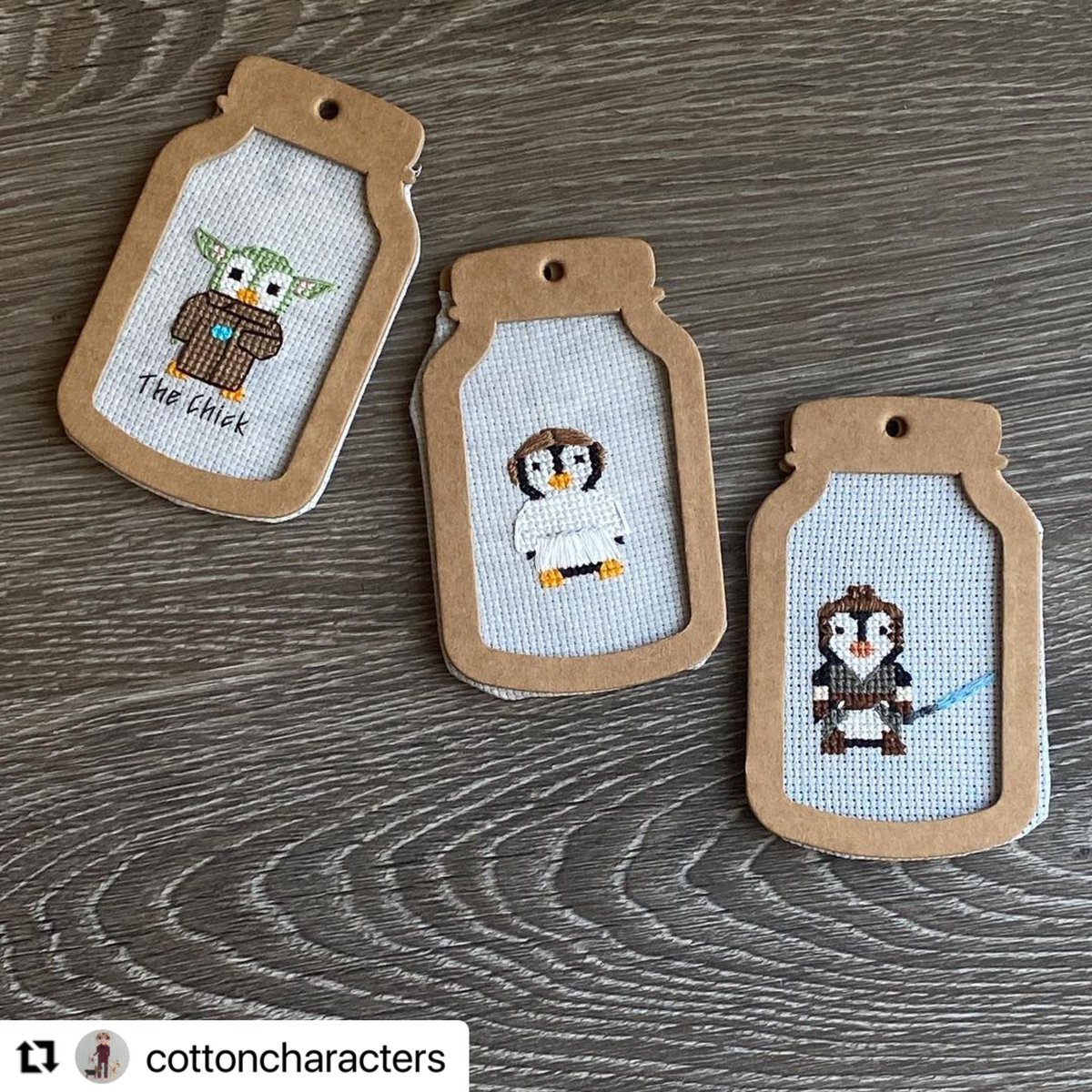 Re-sharing from @cottoncharacters … 
Day 9, 10, and 11. Penguin Grogu needed some friends from his galaxy. #defad2022 #defunaday2022 #delawarefunaday