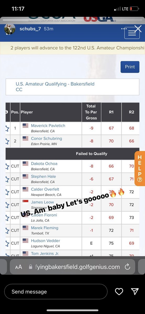 MensBethelGolf's tweet photo. Congratulations to @MensBethelGolf senior Conor Schubring!  Heading to the US Am! https://t.co/g7ng45ErAr