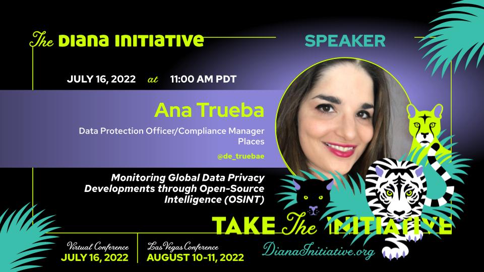 DianaInitiative's tweet photo. Please join us for @de_trueba  talk at #TDI2022 about OSINT TODAY at 11:00 AM PDT #TakeTheInitiative 

https://t.co/7dAfaS2A9u

#infosec #TDI2022 #TakeTheInitiative https://t.co/1HItvvL3tz