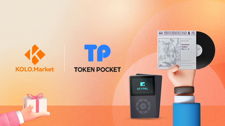We're proud to announce our partnership with <a href="/TokenPocket_TP/">TokenPocket</a>. We are giving away five NFTs worth $100 and two Keypal hardware wallets.
1.RT &amp; Like
2.Follow <a href="/KOLONFT/">KOLO.Market</a> &amp; <a href="/KeypalWallet/">KeyPal Hardware Wallet</a> &amp; <a href="/TokenPocket_TP/">TokenPocket</a>.
3.Join t.me/Kolonft &amp; t.me/tokenPocket_en