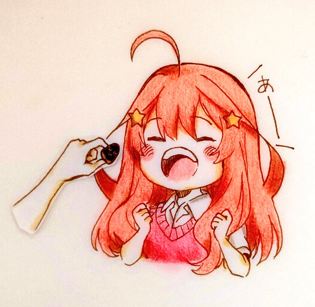 春🌸さんがTwitterに投稿した中野五月(五等分の花嫁)のイラスト。