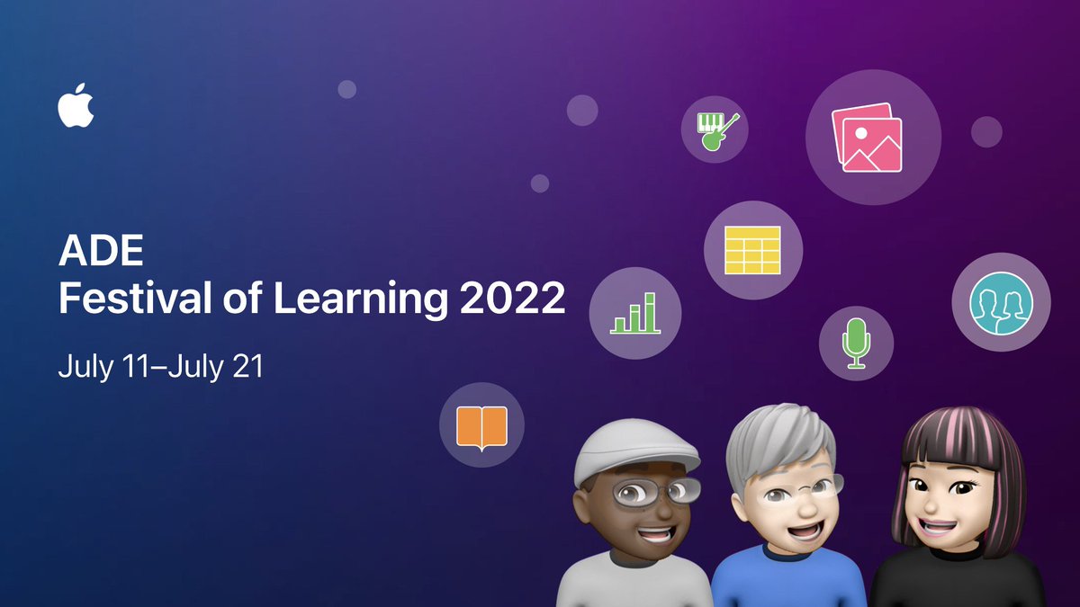 #FestivalofLearning kicks off today. Check out the link for lots of great sessions. events.apple.com/content/events…