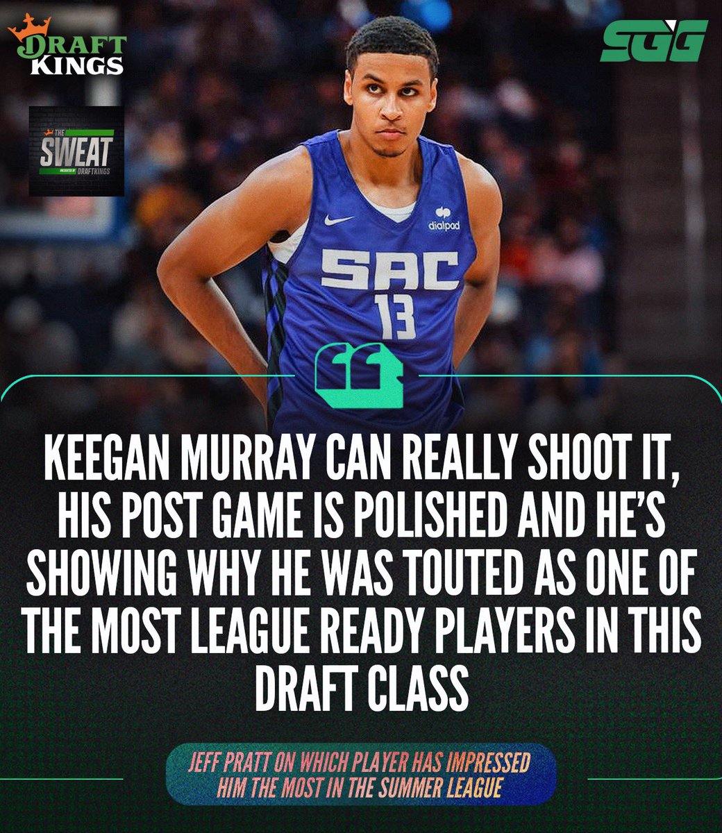 Which rookie has impressed you the most this Summer League?

<a href="/ByJeffPratt/">Jeff Pratt</a> likes Keegan Murray at +750 to win ROY 💰 

Watch The Sweat presented by <a href="/DraftKings/">DraftKings</a>: m.youtube.com/watch?v=MqueYF…