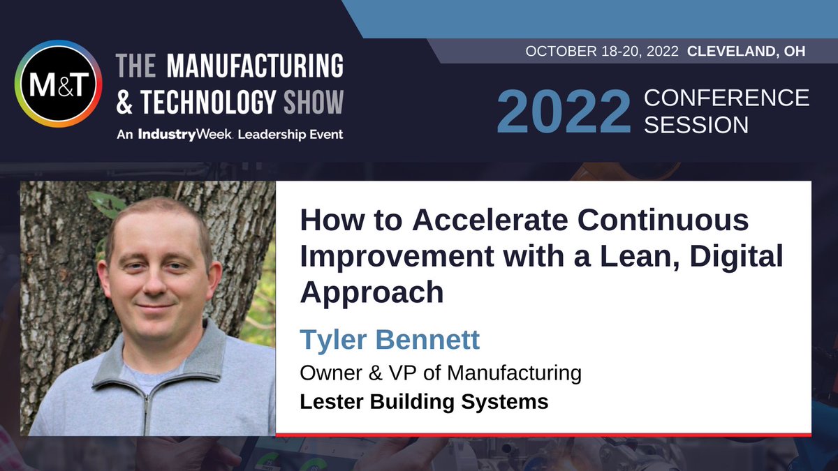 Manufacturer <a href="/LesterBuildings/">Lester Buildings</a> will share how it pinpointed production time losses and used overall equipment effectiveness (OEE) technology to boost continuous improvement efforts during this conference session on 10/19 in Cleveland! #mfgtechshow <a href="/RavenTelemetry/">Raven</a>