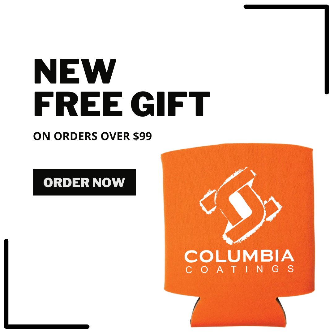 columbiacoating's tweet photo. New FREE GIFT option!
When you spend over $99 make sure to add one of our new custom koozies to your order on us! It's hot out there so make sure you have one of these to keep your drinks cold! https://t.co/HrporWbFIt