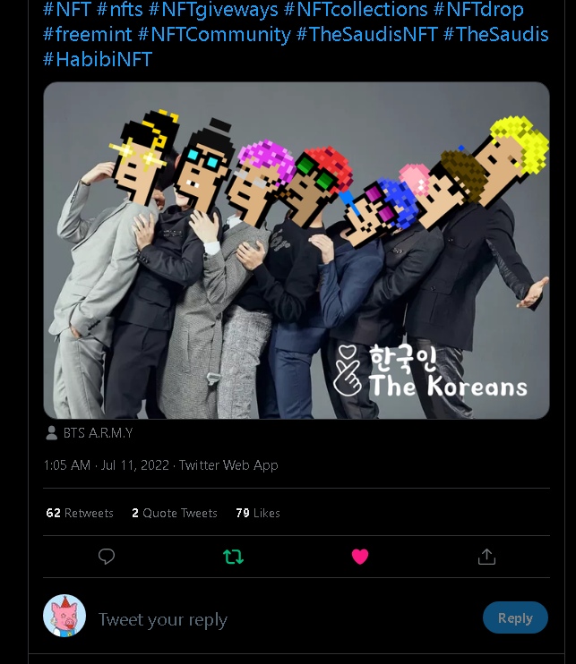 NKapuuu's tweet photo. @thekoreansnft @BTS_ARMY https://t.co/9f24HKFzBy