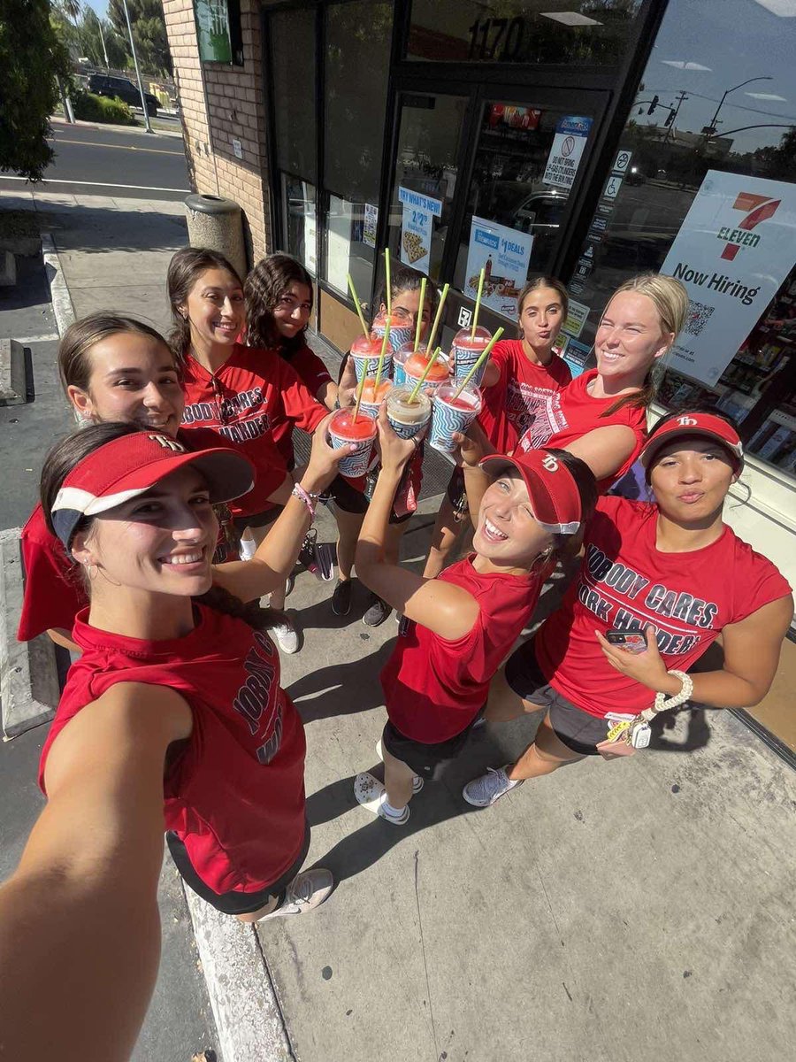 What better way to follow up a 7 am Conditioning and BP session than with a free slurpee from 7-Eleven on 7/11? ❤️💙 #workhardplayhard @MadisonRey2023 <a href="/MorganB2023/">2023 Middle Infield Morgan Bradford</a> @Marissa37934323 <a href="/2023_alinahern/">Alina Hernandez</a> <a href="/lexi111138/">Alexus Carter</a> <a href="/MadisonM2022/">Madison Martinez</a> <a href="/KamerynnC/">KamerynnCordova2022</a> <a href="/JeslynC2022/">2022 MIF Jeslyn Cuellar</a> @AlexaValdez2022