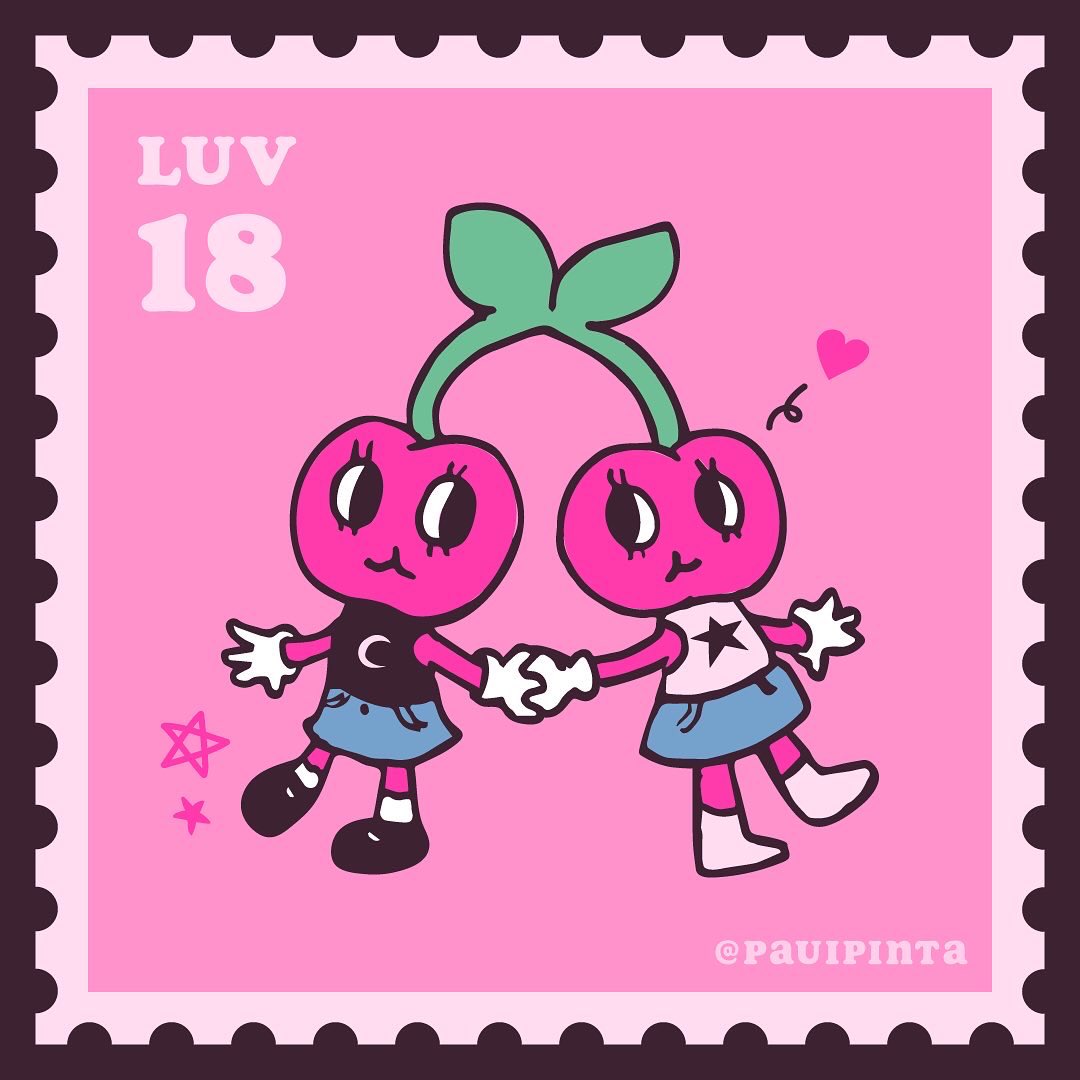 kewlfrida's tweet photo. I made stamps for insta !! I luv these cherry girlies 🥸 https://t.co/tEZmGd5x1N