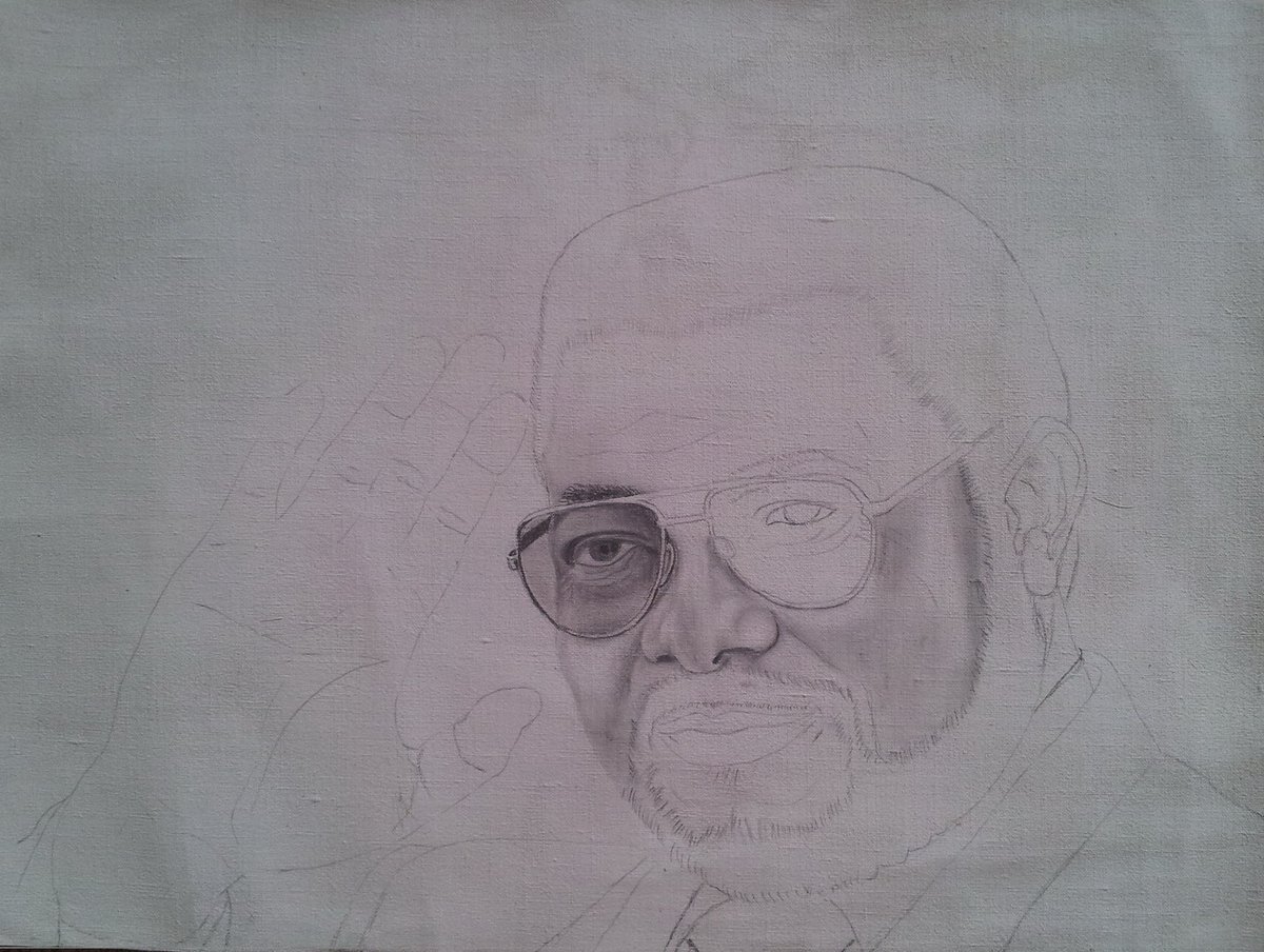 dkmatsagba's tweet photo. Portrait of Jerry John Rawlings: Head of State - Ghana (Pencils of #Matsagbalabs on Canvas) https://t.co/d5UJODSo2V