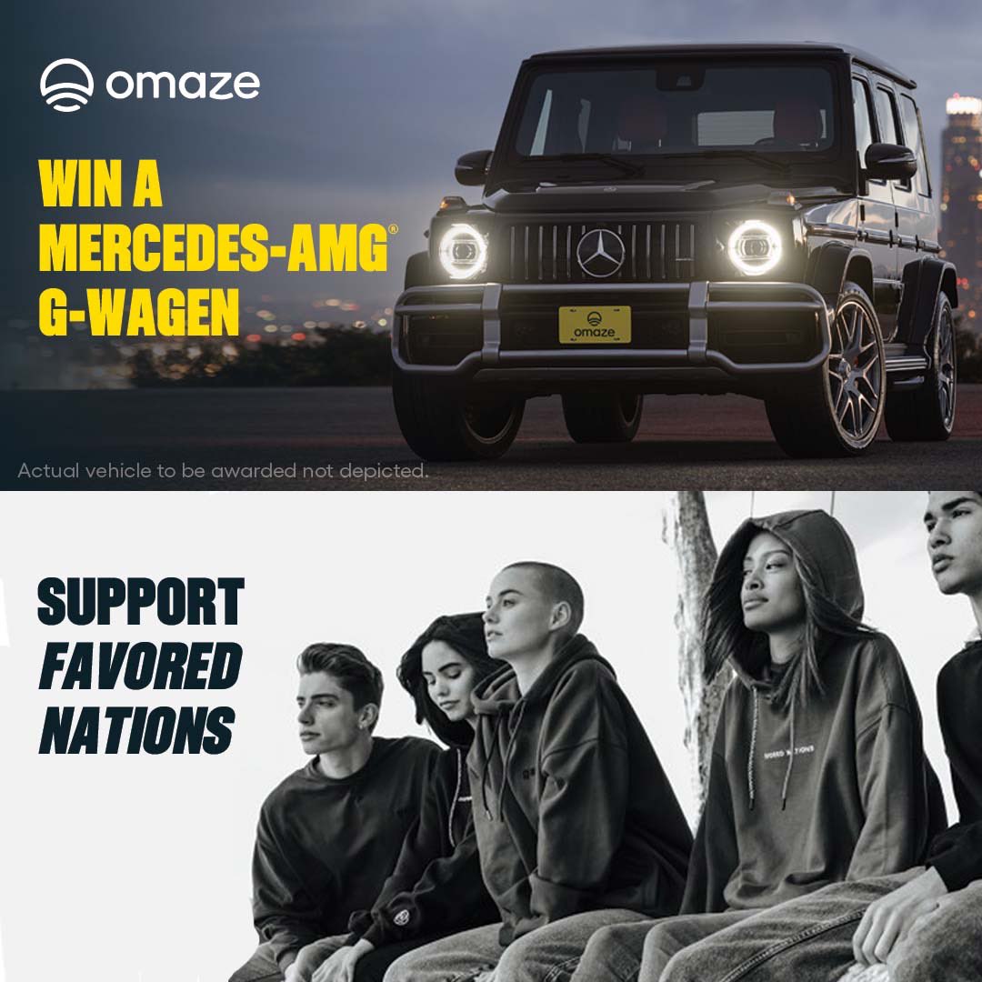 I’m super excited to partner with @omaze to offer YOU the chance to win a brand new Mercedes G-Wagen! Best of all, every donation will help my nonprofit @favorednations raise awareness, education and money for prominent social causes. Enter here: bit.ly/3usi4Yw