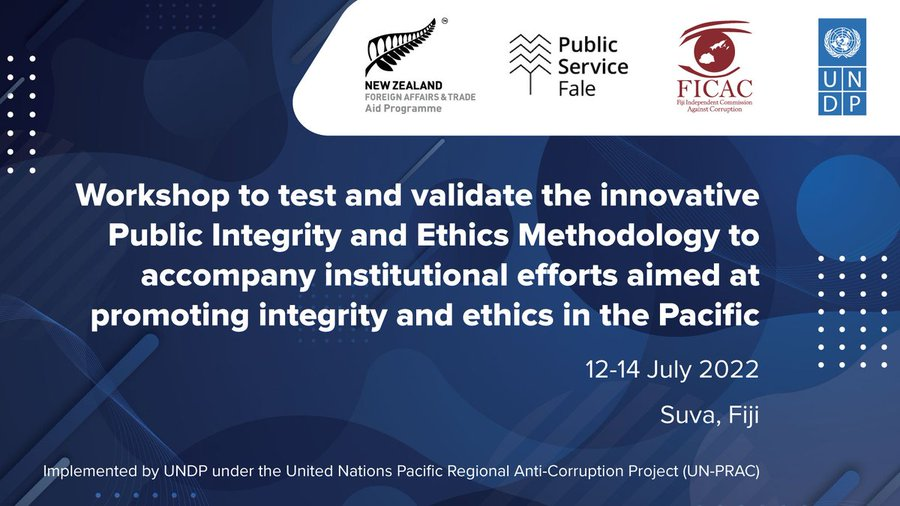 SonjaStTr's tweet photo. The 🔑 pillars to strengthening public service &amp; ensuring strong institutional functions are #integrity + #ethics. 

Very productive discussions #HappeningNow w/ #FICAC towards validating a new #Pacific tool developed by @UNDP to spotlight issues &amp; find solutions.

#UNPRAC #FALE https://t.co/dHhFnCMwkQ