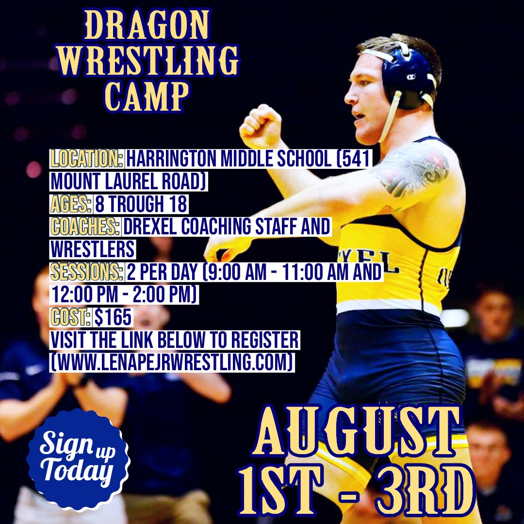 New opportunity incoming 👀!! Dragon Wrestling Camp August 1st - 3rd! #bringtheHEAT