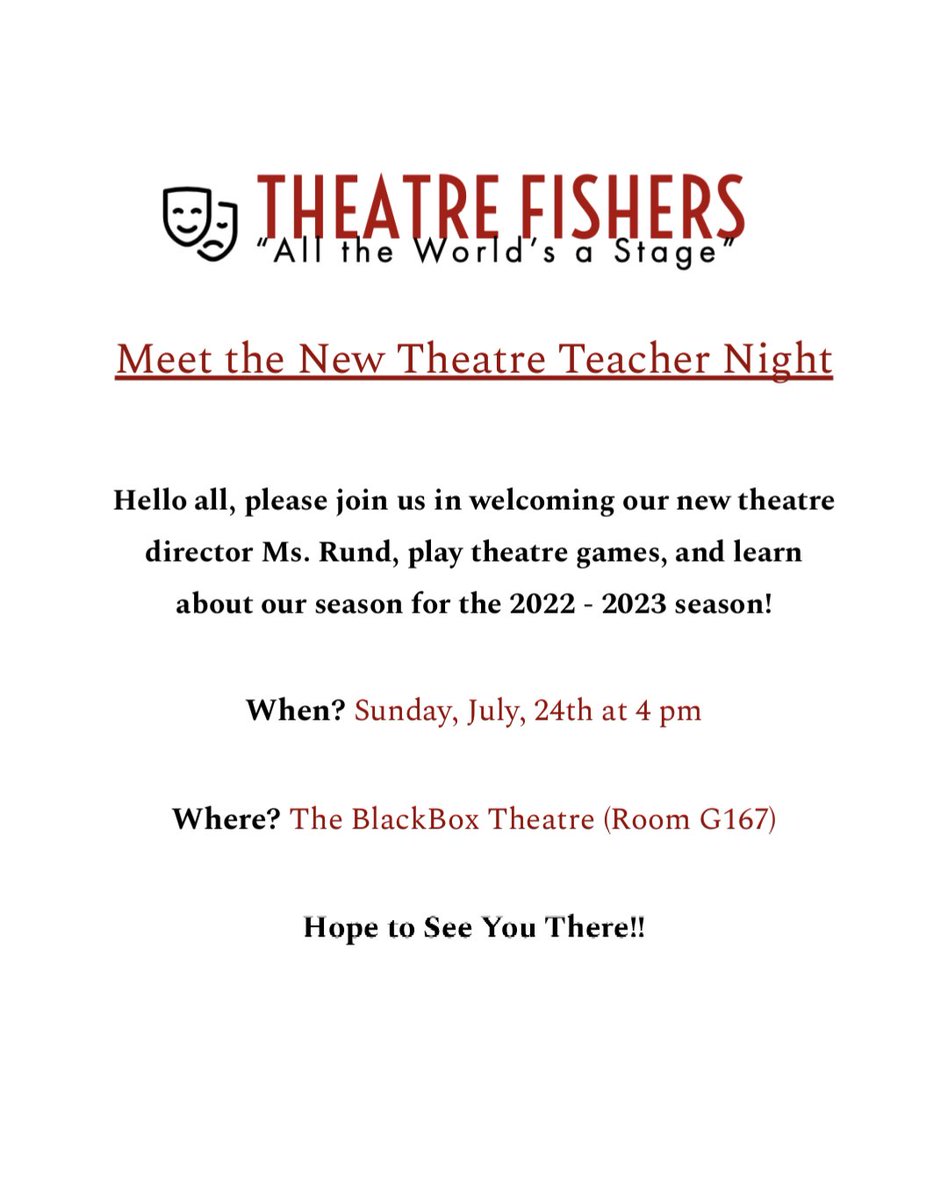 Theatre Fishers (@theatrefishers) on Twitter photo 