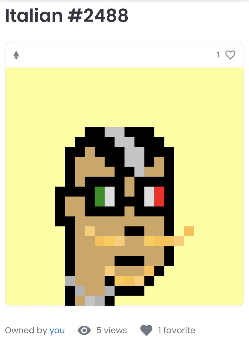 Didn’t get rugged by the scam account but bought one of the real ones here to support a fellow paisan!
🇮🇹🤌🏼🤌🏼🤌🏼🇮🇹