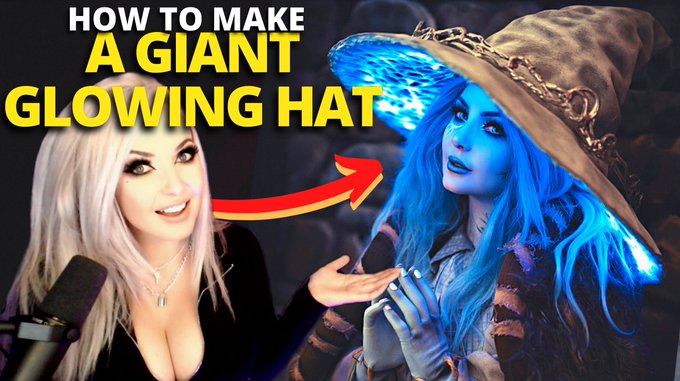 NEW VIDEO IS UP!! How I made my RANNI the Witch hat from @ELDENRING ! How I made it glow, EVEYTHING!<a href="/tag/blizzcon2023"class="tags"><span>#blizzcon2023</span></a>