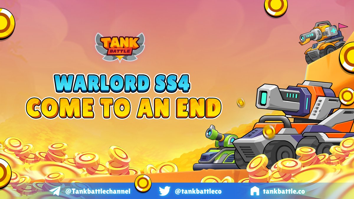 tankbattleco's tweet photo. 💥Warlord SS4 | It’s a wrap on a fierce race💥

🙌 The fourth season of PvP Mode ended, the fifth season kick starts now!! Come and these amazing rewards now!
#NFTs #Tankbattle #gamefi https://t.co/90OpSruedC