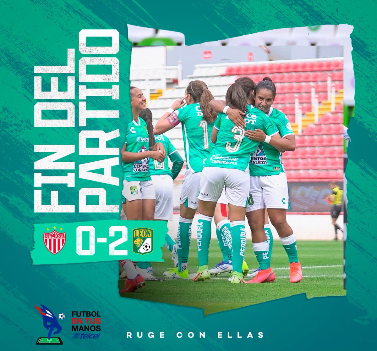 clubleonfemenil's tweet photo. #J1 | #AP22 @LigaBBVAFemenil 

@Telcel presenta el Marcador Final de este partido. https://t.co/j3fdaBATE3