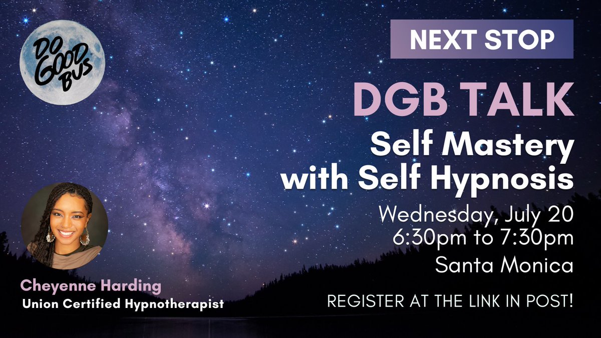 Do you want to reimagine your life? Join Thought Leader, Cheyenne Kai Harding CHT, for a talk that will supercharge personal beliefs &amp; stimulate perpetual healing.

It's FREE but seating is limited, so RSVP NOW!
➡️dgb_talks_selfmastery.eventbrite.com⬅️
Pacific Street Park, Santa Monica