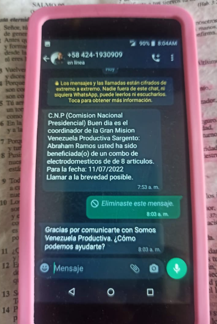 elheans's tweet photo. Buenas noches!! Le llegó ésto a una vecina. Eso son estafadores!  le dije... https://t.co/cArOT2sdst