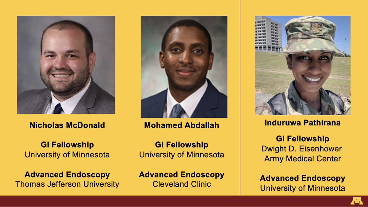Lizzie Aby, MD (@lizzieabymd) on Twitter photo Congratulations to my AMAZING co-fellows for matching into advanced endoscopy today
⭐️<a href="/NickMcDonaldMD/">Nick McDonald</a> will be going to <a href="/TJUHospital/">Jefferson Health</a>
⭐️<a href="/mabdallahmd/">Mohamed Abdallah, MD</a> will be going to <a href="/ClevelandClinic/">Cleveland Clinic</a>
Congratulations to Induruwa Pathirana for matching at <a href="/UMN_GI/">@UMN GI Fellowship</a> for advanced endoscopy
#GITwitter Congratulations to my AMAZING co-fellows for matching into advanced endoscopy today
⭐️<a href="/NickMcDonaldMD/">Nick McDonald</a> will be going to <a href="/TJUHospital/">Jefferson Health</a>
⭐️<a href="/mabdallahmd/">Mohamed Abdallah, MD</a> will be going to <a href="/ClevelandClinic/">Cleveland Clinic</a>
Congratulations to Induruwa Pathirana for matching at <a href="/UMN_GI/">@UMN GI Fellowship</a> for advanced endoscopy
#GITwitter