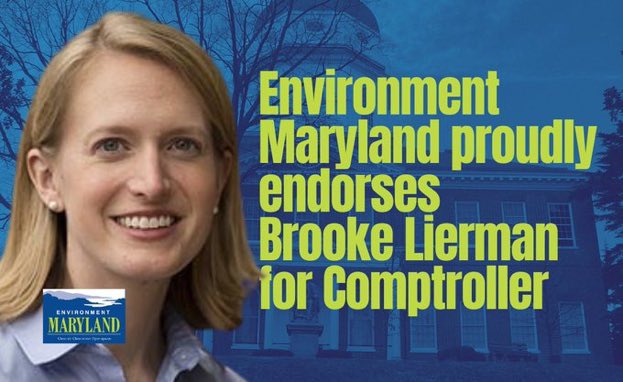 It’s time to vote for green champion <a href="/BrookeELierman/">Brooke Lierman</a> for Comptroller! <a href="/EnvironmentMD/">Environment Maryland</a> endorses Brooke bc she has done so much to support public transportation &amp; clean energy &amp; fought to reduce plastic waste. Vote for Brooke on or before July 19! environmentmaryland.org/blogs/blog/mde… #Brooke4MD