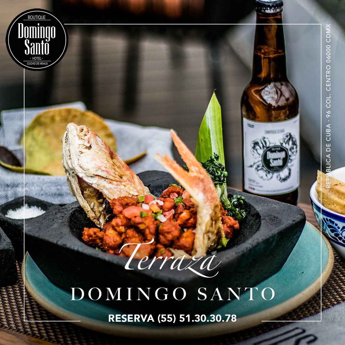 Descubre el nuevo consentido de la casa: Chicharrón de Huachinango ¿Ya lo probaste? Acompáñanos en nuestra hermosa terraza del hotel boutique Domingo Santo ¡Reserva ya! vía MD, WhatsApp (55)5130-3082 •Nos ubicamos en República de Cuba 96 col. Centro cdmx #FelizLunes
