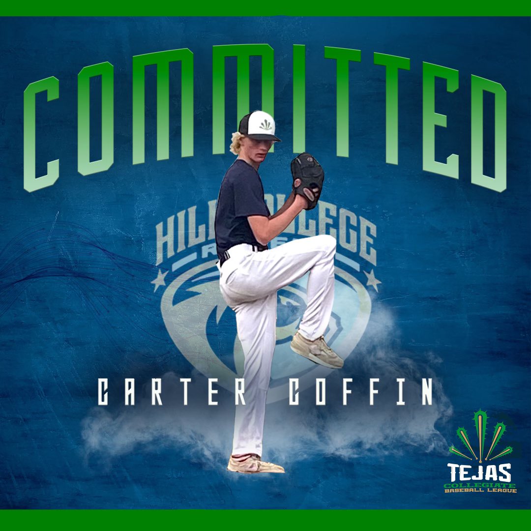 TejasCollegiate's tweet photo. 🌵COMMITTED🌵
•
Congratulations to @carter_coffin (Carter Coffin) on his commitment to @HillCollege. Crafty LHP w/ a loose arm, hand-speed & real pitchability. Nice job Carter!
•
#tejasproduct #thetejas #hillcollege #rebel #region5 #lhp #crafty #bandit https://t.co/Azm8pQUiN7