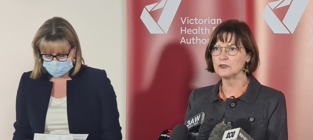 pamurrell's tweet photo. BREAKING: Vic Health Minister admits she has gone against health advice and NOT mandated masks indoors for several settings (including retail, hospitality, childcare) as recommended by CHO. @10NewsFirstMelb https://t.co/wKgP3IGjsH