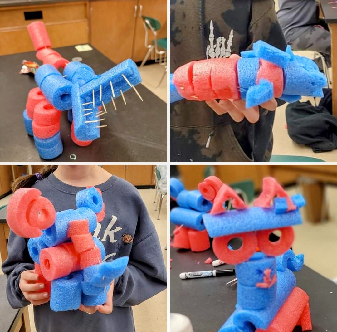 MrsPendleton_GT's tweet photo. Pool noodle STEM at our summer program! I was amazed by these student's creativity! Their challenge was to create a creature using pool noodle pieces and toothpicks. 👾
#STEM #Creativity #Education #Learning #PoolNoodles #Creatures #Toothpicks https://t.co/9UTbxMq1JS
