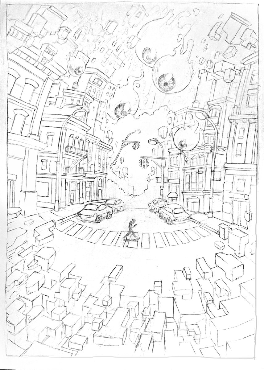 jeffhimmelman's tweet photo. self-indulgent little sketchbook drawing I started in NYC https://t.co/KjigY9Feq4