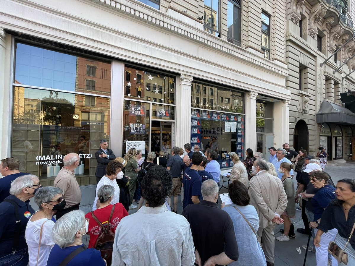 JerryNadler's tweet photo. Today, we officially opened the Nadler for Congress office. It’s a big space—lots of room for volunteers!—and still, the crowd spilled out onto the street. With this kind of grassroots energy, we’re gonna win this race in six weeks! https://t.co/VNs6PpTG6c